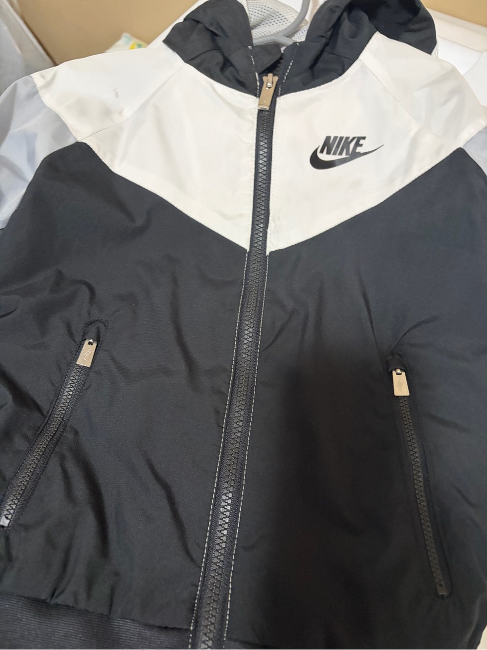 Nike Black and White Women's Bomber Jacket